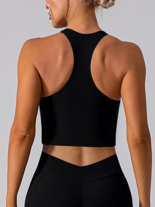 Shop Square Neck Racerback Cropped Tank - High-Quality U.S. Made Women’s Fashion with Free & Fast Shipping