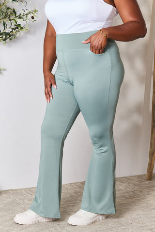 Shop Heimish Full Size Wide Waistband Sports Pants - High-Quality U.S. Made Women’s Fashion with Free & Fast Shipping