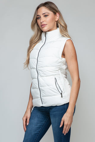 Shop Snobbish Zip Up Turtleneck Vest with Pockets - High-Quality U.S. Made Women’s Fashion with Free & Fast Shipping