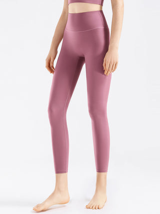 Shop Dusty Pink High Waist Active Pants - High-Quality U.S. Made Women’s Fashion with Free & Fast Shipping