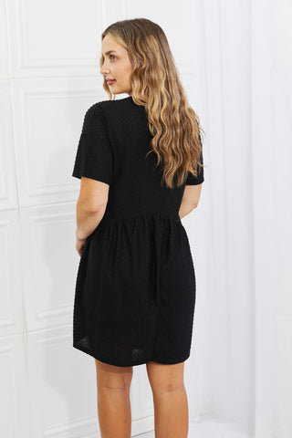 Shop BOMBOM Another Day Swiss Dot Casual Dress in Black - High-Quality U.S. Made Women’s Fashion with Free & Fast Shipping