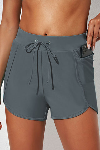 Shop Drawstring Waist Swim Shorts - High-Quality U.S. Made Women’s Fashion with Free Fast Shipping