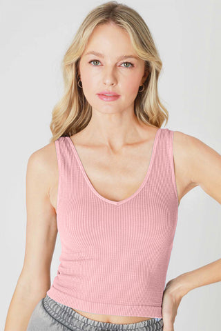 Shop NIKIBIKI Ribbed Wide Strap Seamless Tank - High-Quality U.S. Made Women’s Fashion with Free & Fast Shipping