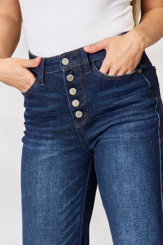 Shop Judy Blue Full Size Button-Fly Straight Jeans - High-Quality U.S. Made Women’s Fashion with Free & Fast Shipping