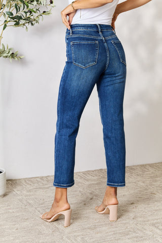 Shop BAYEAS Cropped Straight Jeans - High-Quality U.S. Made Women’s Fashion with Free & Fast Shipping