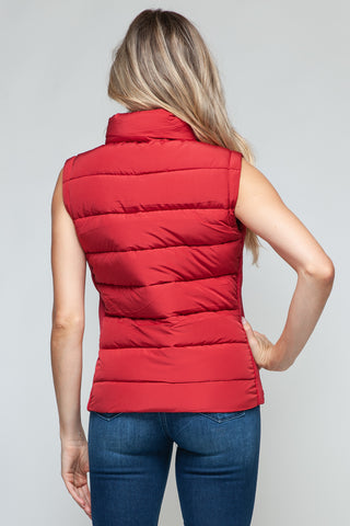 Shop Snobbish Zip Up Turtleneck Vest with Pockets - High-Quality U.S. Made Women’s Fashion with Free & Fast Shipping