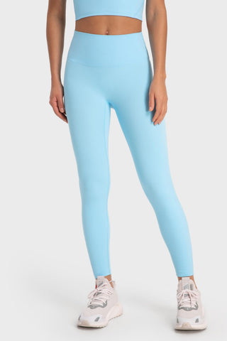 Shop Mint Blue Basic Full Length Active Leggings - High-Quality U.S. Made Women’s Fashion with Free & Fast Shipping