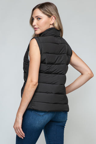 Shop Snobbish Zip Up Turtleneck Vest with Pockets - High-Quality U.S. Made Women’s Fashion with Free & Fast Shipping