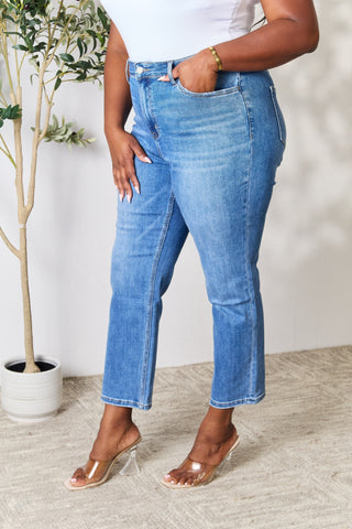 Shop BAYEAS Full Size High Waist Straight Jeans - High-Quality U.S. Made Women’s Fashion with Free & Fast Shipping