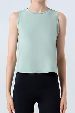 Shop Round Neck Active Tank - High-Quality U.S. Made Women’s Fashion with Free & Fast Shipping