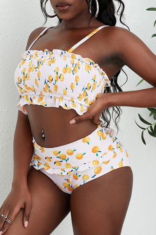 Shop Fruit Print Frilled Bikini Set - High-Quality U.S. Made Women’s Fashion with Free Fast Shipping