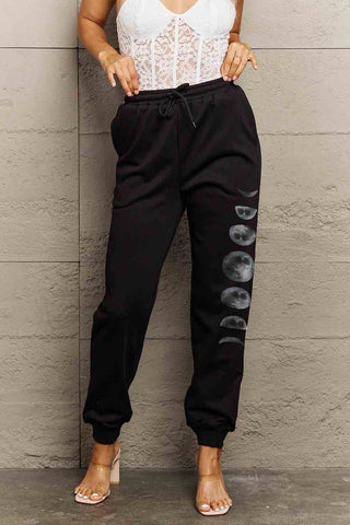 Shop Simply Love Full Size Lunar Phase Graphic Sweatpants - High-Quality U.S. Made Women’s Fashion with Free & Fast Shipping