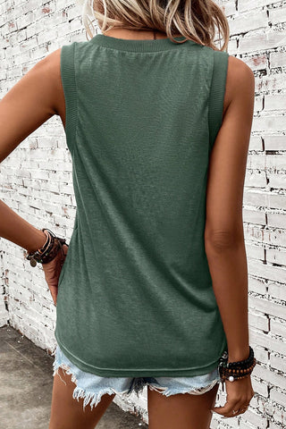 Shop V-Neck Wide Strap Tank - High-Quality U.S. Made Women’s Fashion with Free & Fast Shipping