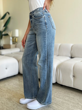 Shop Judy Blue Full Size High Waist Straight Jeans - High-Quality U.S. Made Women’s Fashion with Free & Fast Shipping