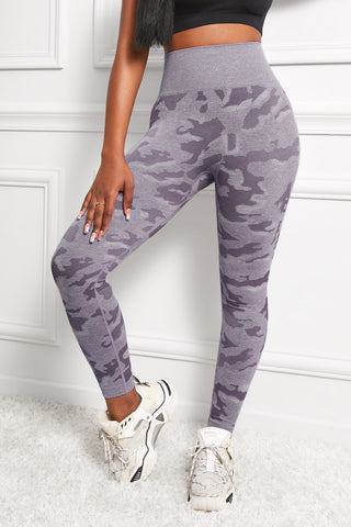 Shop Purple Camo Print Seamless High Waist Yoga Leggings - High-Quality U.S. Made Women’s Fashion with Free & Fast Shipping