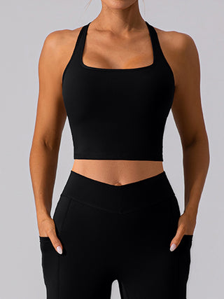 Shop Square Neck Racerback Cropped Tank - High-Quality U.S. Made Women’s Fashion with Free & Fast Shipping