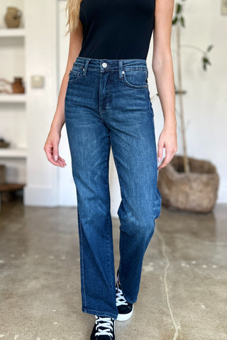 Shop Judy Blue Full Size Tummy Control Straight Jeans - High-Quality U.S. Made Women’s Fashion with Free & Fast Shipping