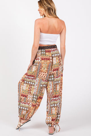 Shop SAGE + FIG High-Rise Balloon Bohemian Print Pants - High-Quality U.S. Made Women’s Fashion with Free & Fast Shipping