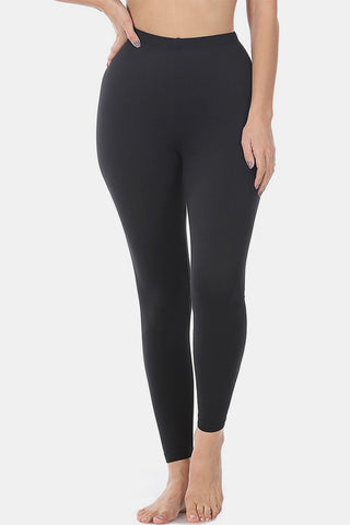 Shop BLACK Zenana Premium Microfiber High Waist Leggings - High-Quality U.S. Made Women’s Fashion with Free & Fast Shipping