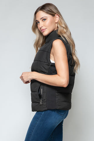 Shop Snobbish Zip Up Turtleneck Vest with Pockets - High-Quality U.S. Made Women’s Fashion with Free & Fast Shipping