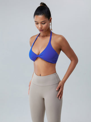 Shop Twisted Halter Neck Active Bra - High-Quality U.S. Made Women’s Fashion with Free & Fast Shipping