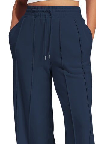 Shop Drawstring Wide Leg Active Pants - High-Quality U.S. Made Women’s Fashion with Free & Fast Shipping