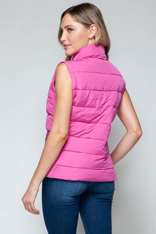 Shop Snobbish Zip Up Turtleneck Vest with Pockets - High-Quality U.S. Made Women’s Fashion with Free & Fast Shipping