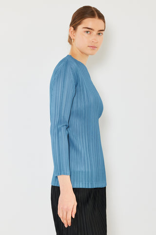 Shop Marina West Swim Pleated Long Sleeve Boatneck Top - High-Quality U.S. Made Women’s Fashion with Free & Fast Shipping