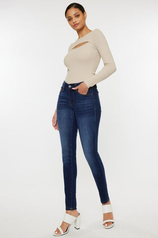 Shop Kancan Mid Rise Gradient Skinny Jeans - High-Quality U.S. Made Women’s Fashion with Free & Fast Shipping