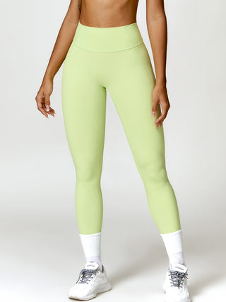 Shop Yellow-Green High Waist Active Leggings - High-Quality U.S. Made Women’s Fashion with Free & Fast Shipping