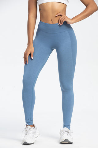 Shop Light Blue High Waist Active Leggings - High-Quality U.S. Made Women’s Fashion with Free & Fast Shipping