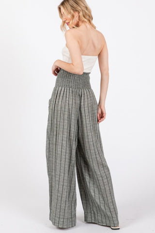 Shop SAGE + FIG Cotton Gauze Wash Stripe Pants - High-Quality U.S. Made Women’s Fashion with Free & Fast Shipping