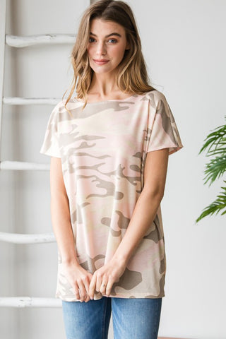 Shop Heimish Full Size Camouflage Tunic T-Shirt - High-Quality U.S. Made Women’s Fashion with Free & Fast Shipping