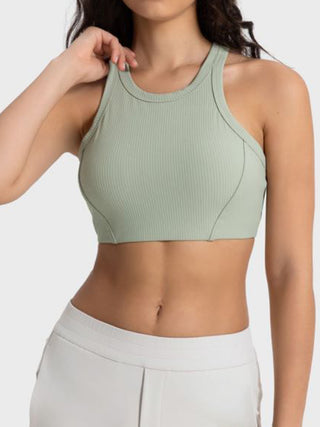 Shop Millennia Wide Strap Cropped Sport Tank - High-Quality U.S. Made Women’s Fashion with Free & Fast Shipping