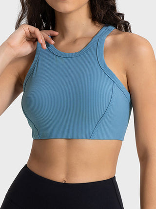 Shop Millennia Wide Strap Cropped Sport Tank - High-Quality U.S. Made Women’s Fashion with Free & Fast Shipping