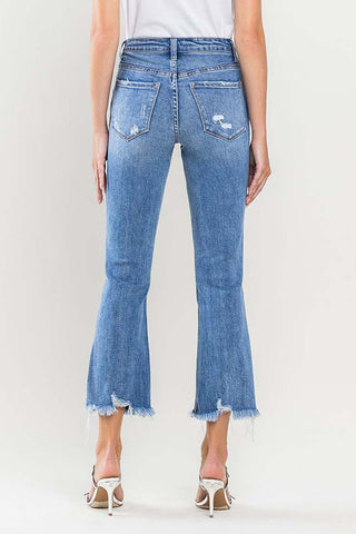 Shop Vervet by Flying Monkey Full Size High Rise Cropped Flare Jeans - High-Quality U.S. Made Women’s Fashion with Free Fast Shipping