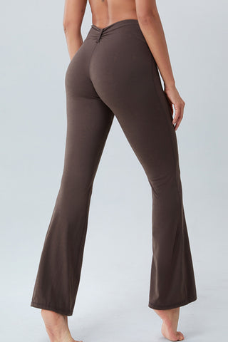 Shop Chocolate Ruched High Waist Active Pants - High-Quality U.S. Made Women’s Fashion with Free & Fast Shipping