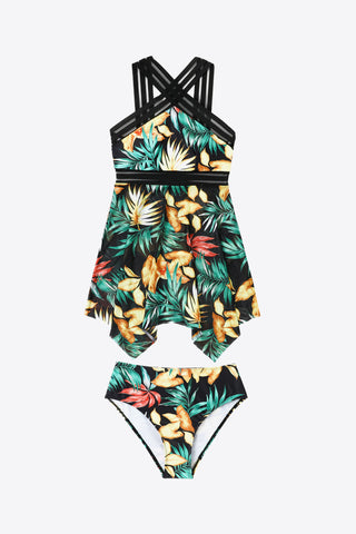 Shop Printed Swim Dress and Bottoms Set - High-Quality U.S. Made Women’s Fashion with Free Fast Shipping