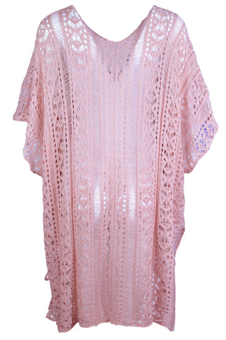 Shop Cutout V-Neck Cover-Up with Tassel - High-Quality U.S. Made Women’s Fashion with Free & Fast Shipping