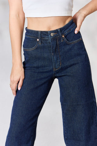 Shop Judy Blue Full Size High Waist Cropped Wide Leg Jeans - High-Quality U.S. Made Women’s Fashion with Free & Fast Shipping