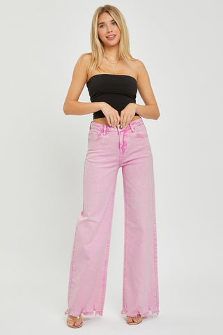 Shop RISEN High Rise Wide Leg Jeans - High-Quality U.S. Made Women’s Fashion with Free & Fast Shipping