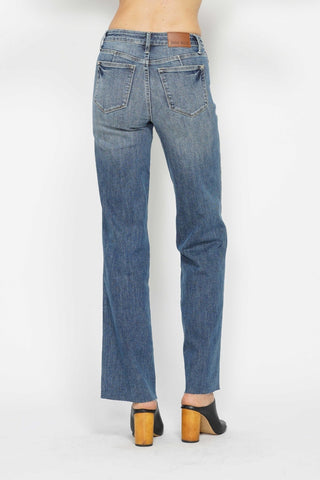 Shop Judy Blue Full Size Tummy Control Straight Jeans - High-Quality U.S. Made Women’s Fashion with Free & Fast Shipping