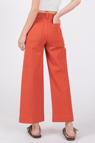 Shop SAGE + FIG Wide Leg Cropped Pants - High-Quality U.S. Made Women’s Fashion with Free & Fast Shipping