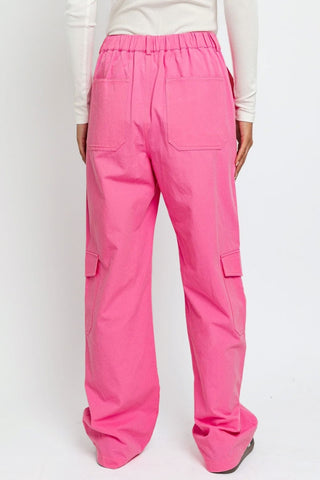 Shop Le Lis High Waisted Wide Leg Cargo Pants with Pockets - High-Quality U.S. Made Women’s Fashion with Free & Fast Shipping