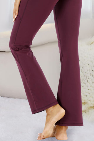 Shop Pocketed High Waist Active Pants - High-Quality U.S. Made Women’s Fashion with Free & Fast Shipping