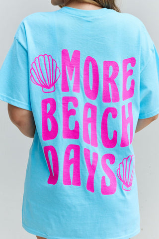 Shop Sweet Claire "More Beach Days" Oversized Graphic T-Shirt - High-Quality U.S. Made Women’s Fashion with Free & Fast Shipping