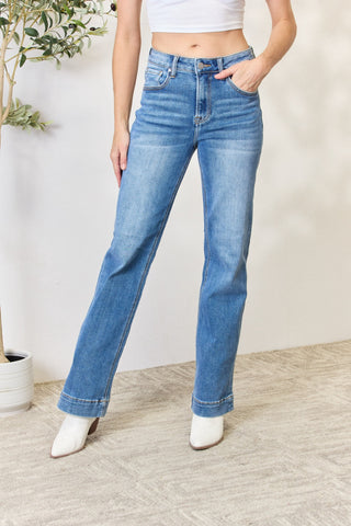 Shop RISEN Full Size High Waist Straight Jeans - High-Quality U.S. Made Women’s Fashion with Free & Fast Shipping