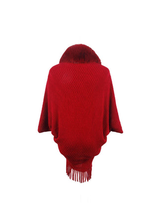 Shop Open Front Fringe Hem Poncho - High-Quality U.S. Made Women’s Fashion with Free Fast Shipping