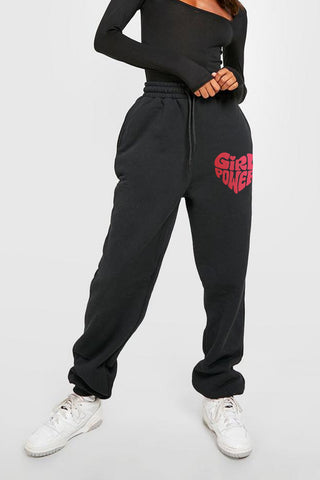 Shop Simply Love Full Size GIRL POWER Graphic Sweatpants - High-Quality U.S. Made Women’s Fashion with Free Fast Shipping