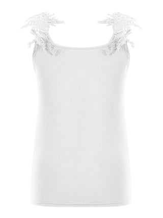 Shop Full Size Lace Detail Scoop Neck Tank - High-Quality U.S. Made Women’s Fashion with Free Fast Shipping